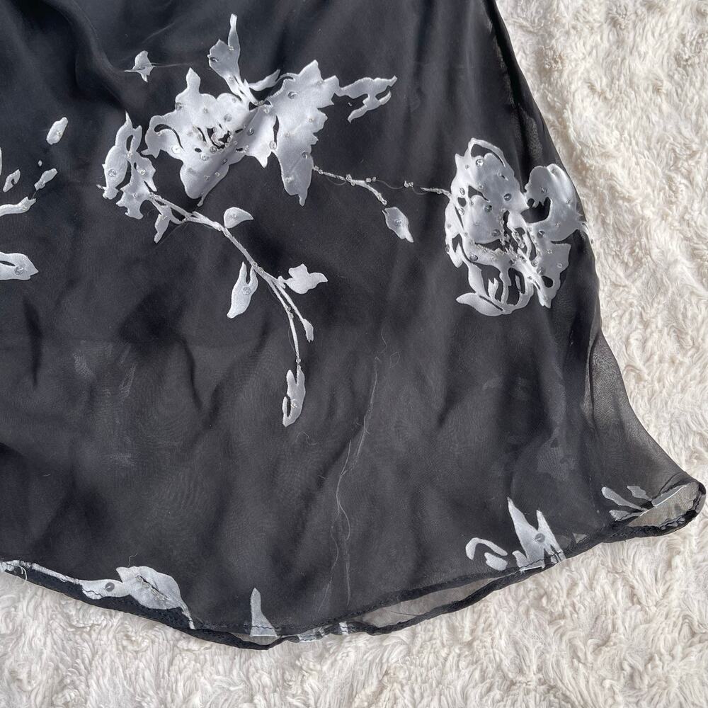 Alex Evenings beaded floral silk slip dress with matching scarf formal cocktail - Picture 9 of 17